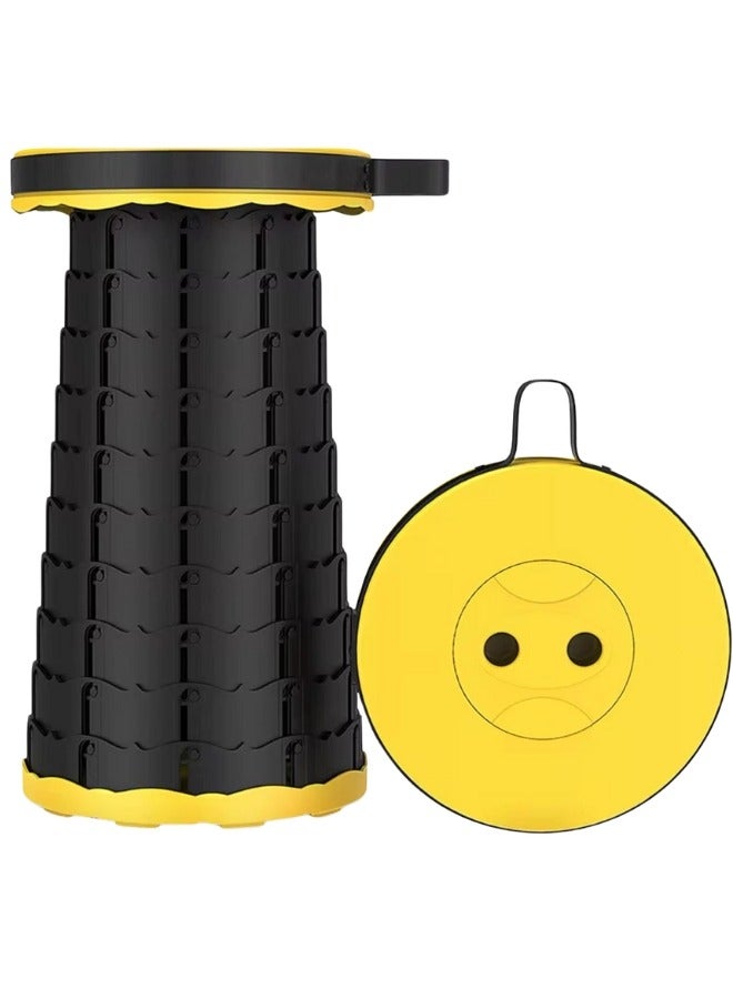Folding Stool – Lightweight and Stylish Portable Seating"Perfect for Home, Camping, or Events" Ideal for Small Spaces and Travel (Yellow And Black))