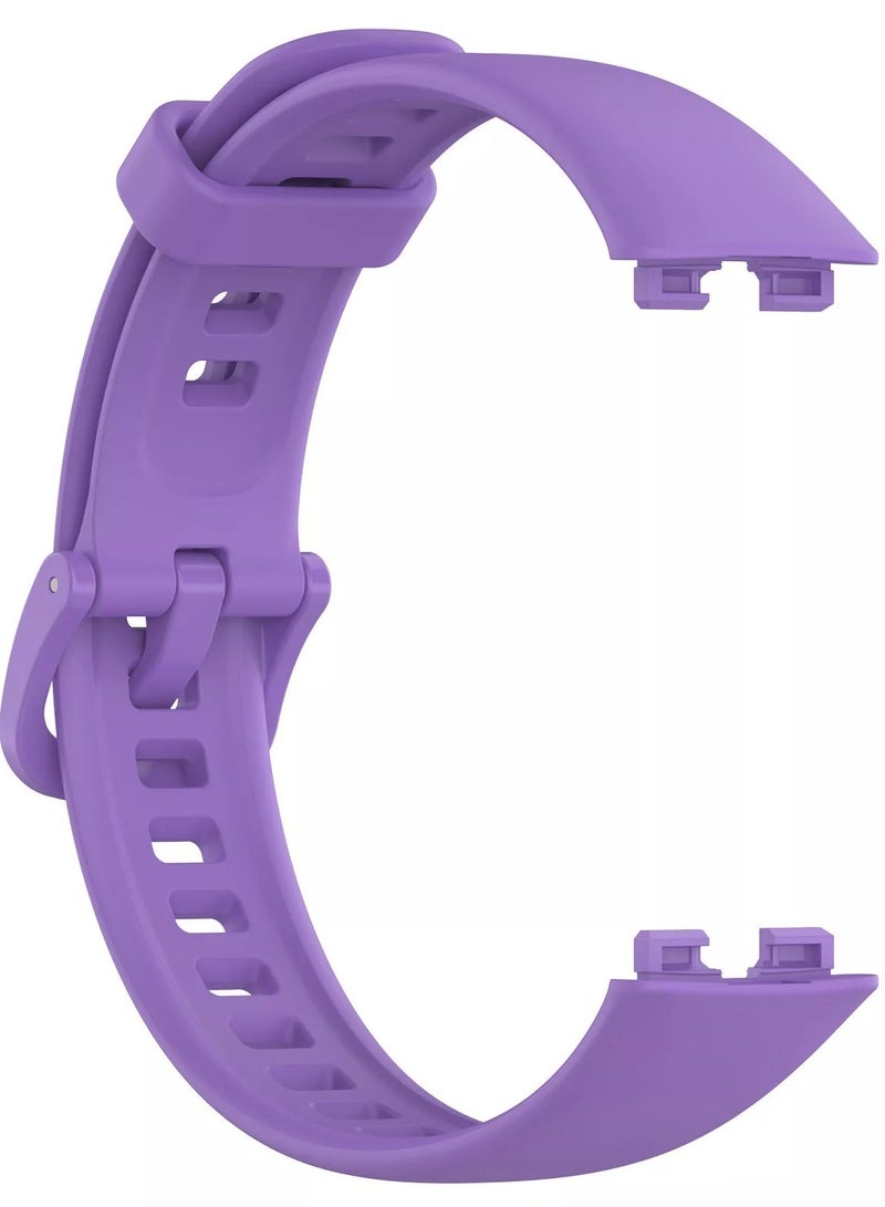 Silicone Strap For Huawei Band 9 Band 8 Replacement Sport Watch band Strap Purple - Image 2