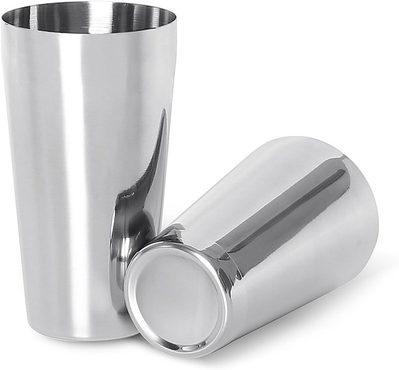 Professional Stainless Steel Boston Cocktail Shaker – Set of 2 (500g & 730g) – Durable Shaker Tins Perfect for Professional Bartenders and Homemade Cocktail Enthusiasts - Image 1