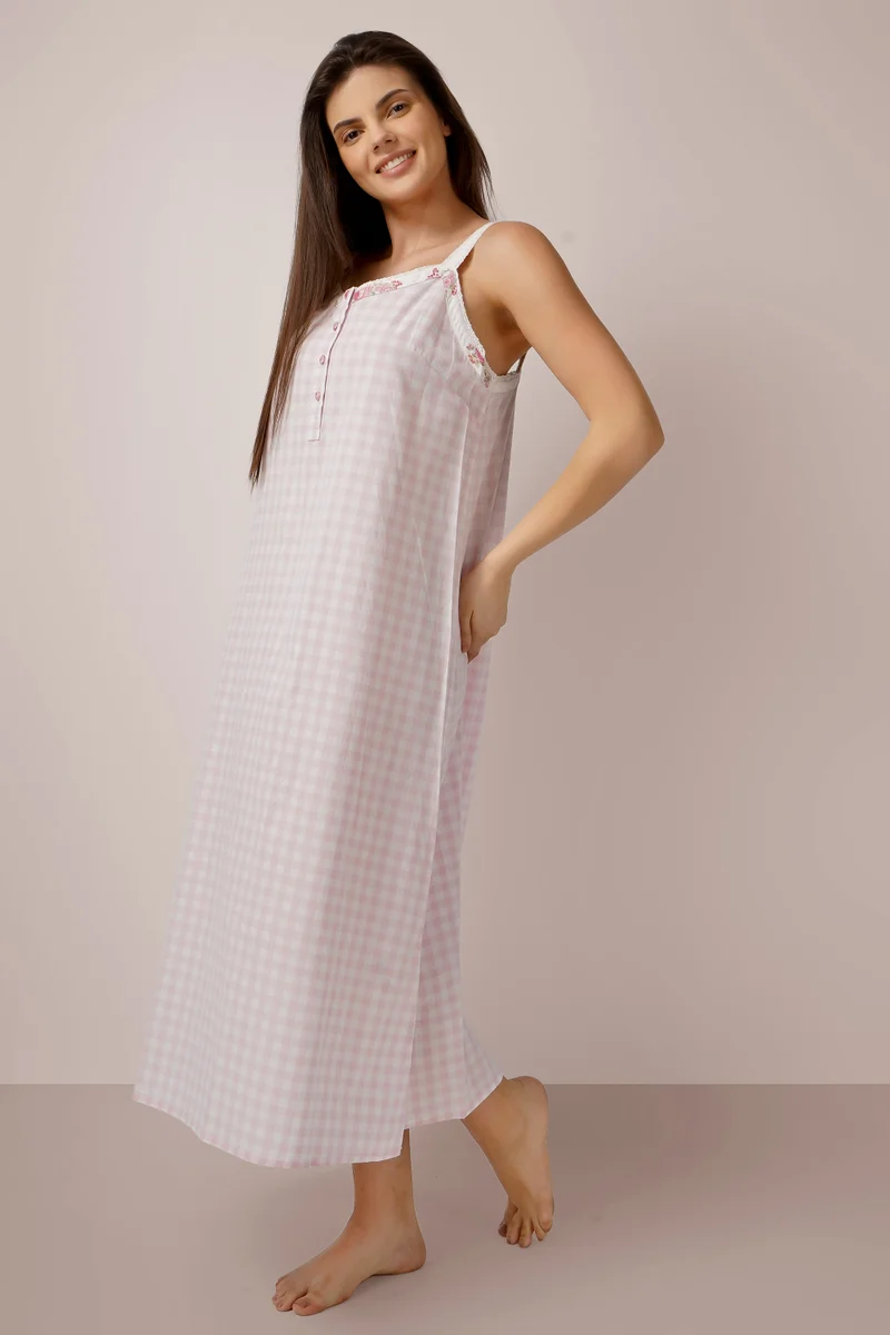After Dark Black November Exclusive - English Rose Print Cotton Nightdress