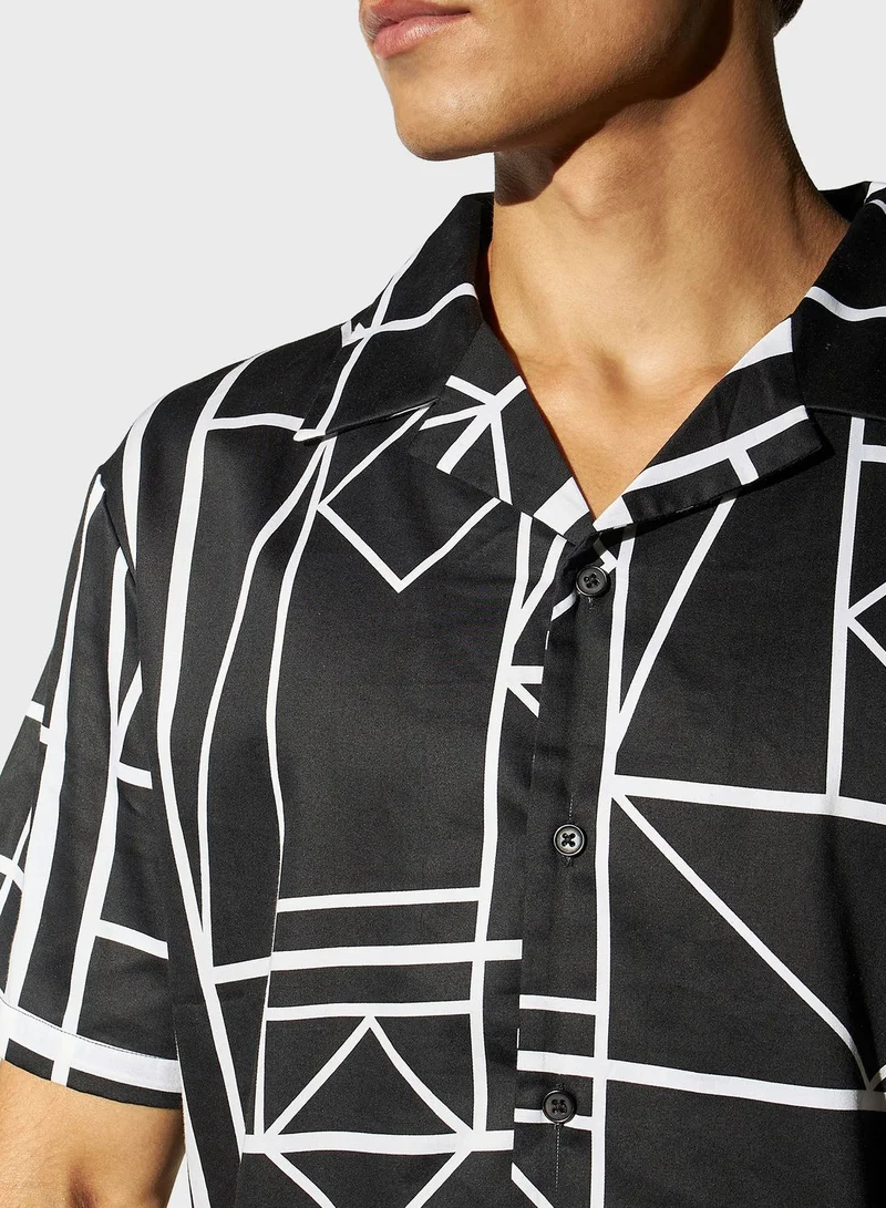 Iconic Printed Regular Fit Shirt