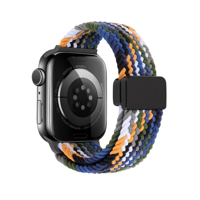 erorex For Apple Watch 46Mm / 49Mm / 45Mm / 44Mm Magnetic Buckle Loop Woven Watch Band(Z Color) - Image 3