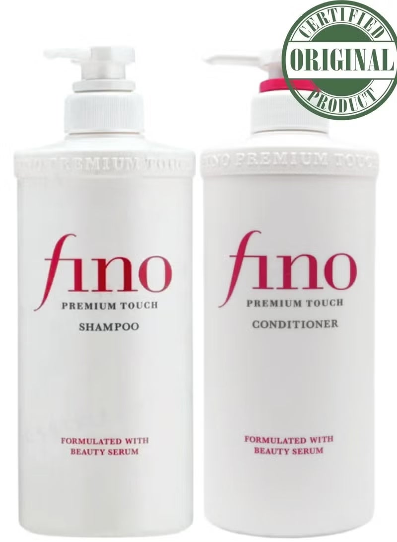 Finov Fino Premium Touch Moist Shampoo & Conditioner Set 550ml – Deep Moisturizing and Nourishing Hair Care Bundle for Dry and Damaged Hair - Image 1