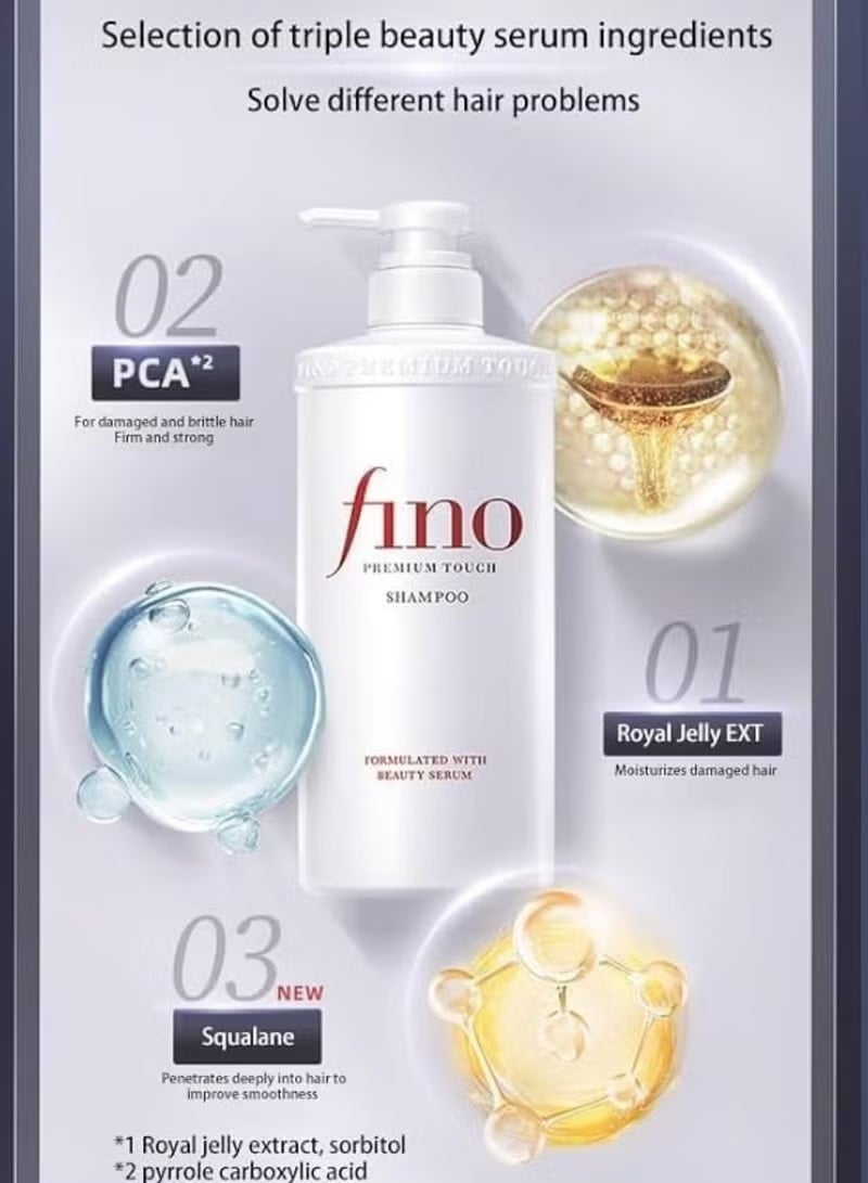 Finov Fino Premium Touch Moist Shampoo & Conditioner Set 550ml – Deep Moisturizing and Nourishing Hair Care Bundle for Dry and Damaged Hair - Image 2