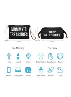 Arabest Diaper Bag Tote with 2 Organizers, Large Mommy Bag for Hospital and Travel Diaper Bag for Baby Care (Black)  - Image 3