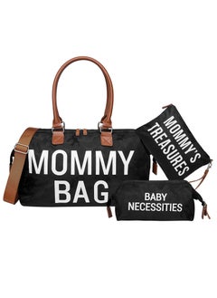 Arabest Diaper Bag Tote with 2 Organizers, Large Mommy Bag for Hospital and Travel Diaper Bag for Baby Care (Black)  - Image 1