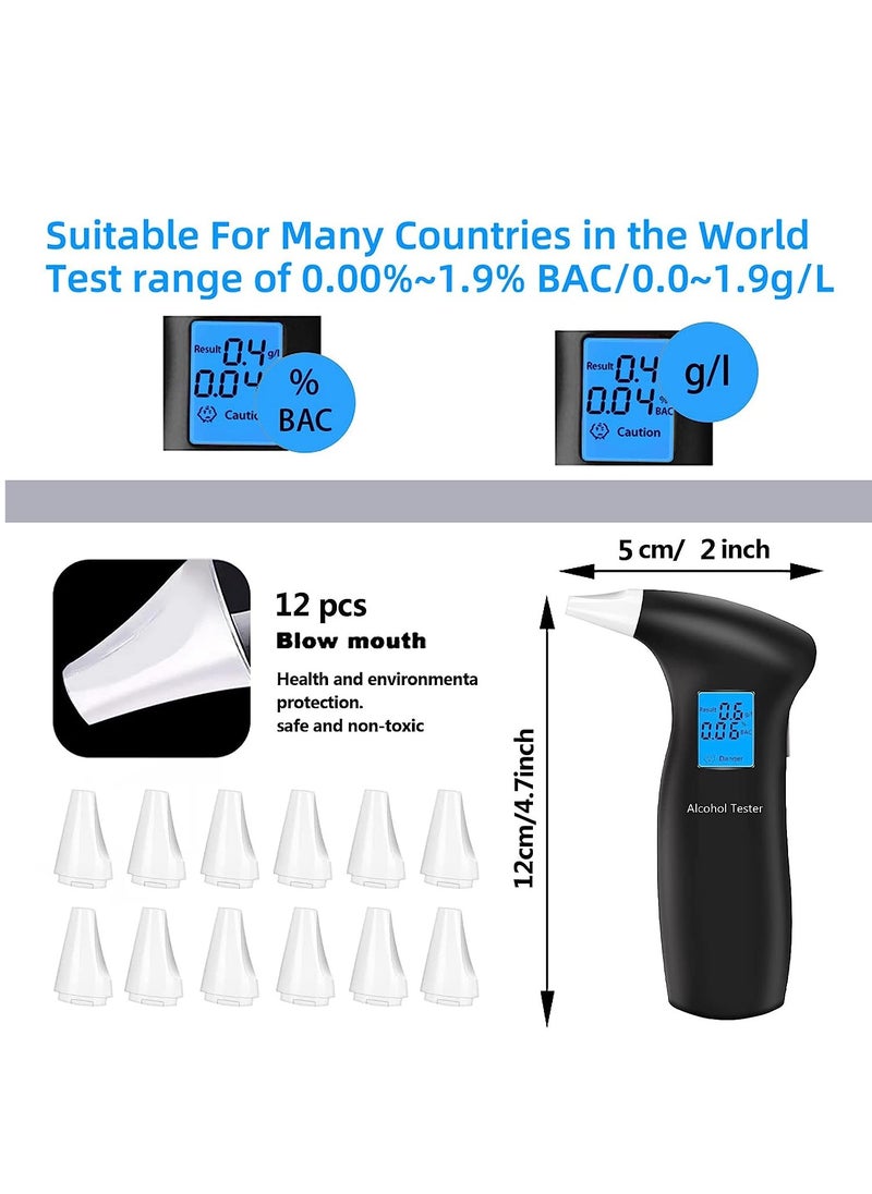 Breath Tester, Portable Digital Breathalyzer with LCD Screen