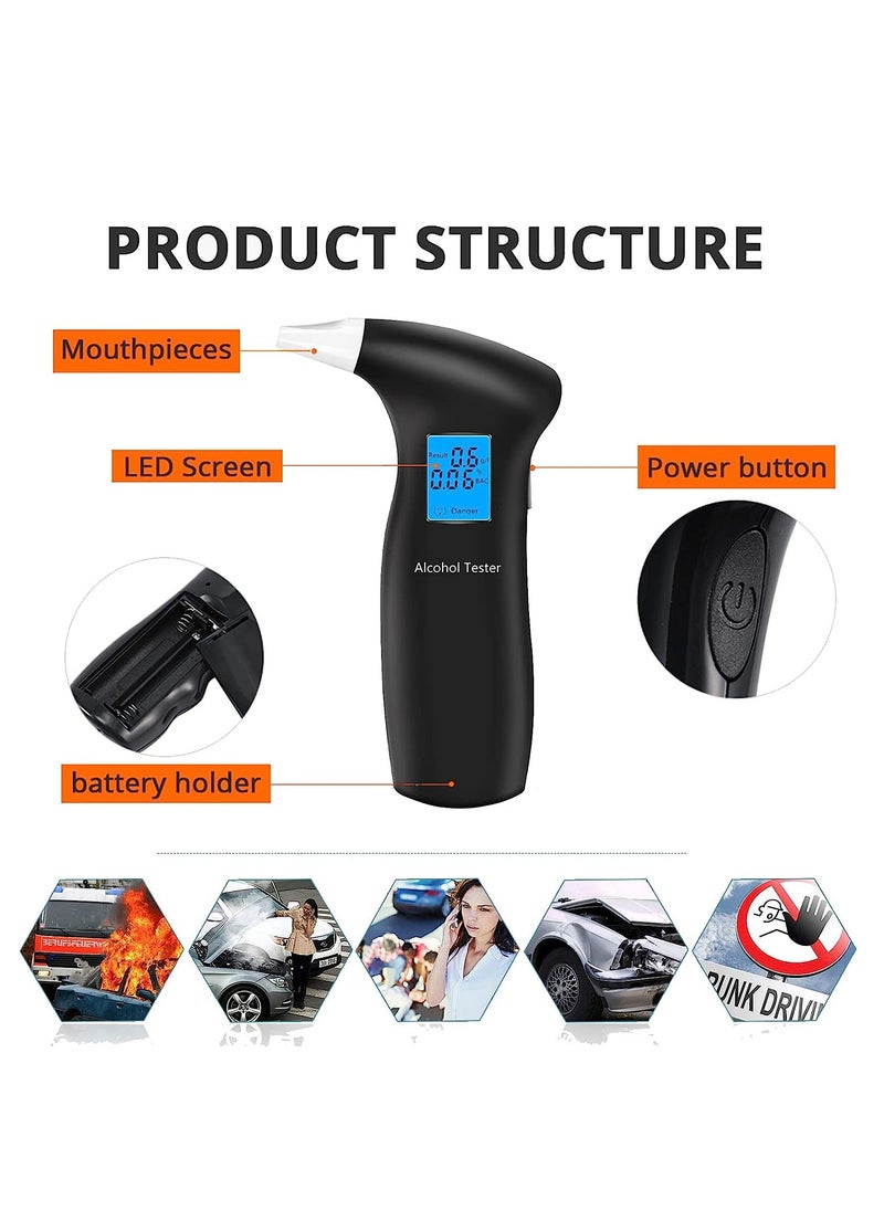 Breath Tester, Portable Digital Breathalyzer with LCD Screen