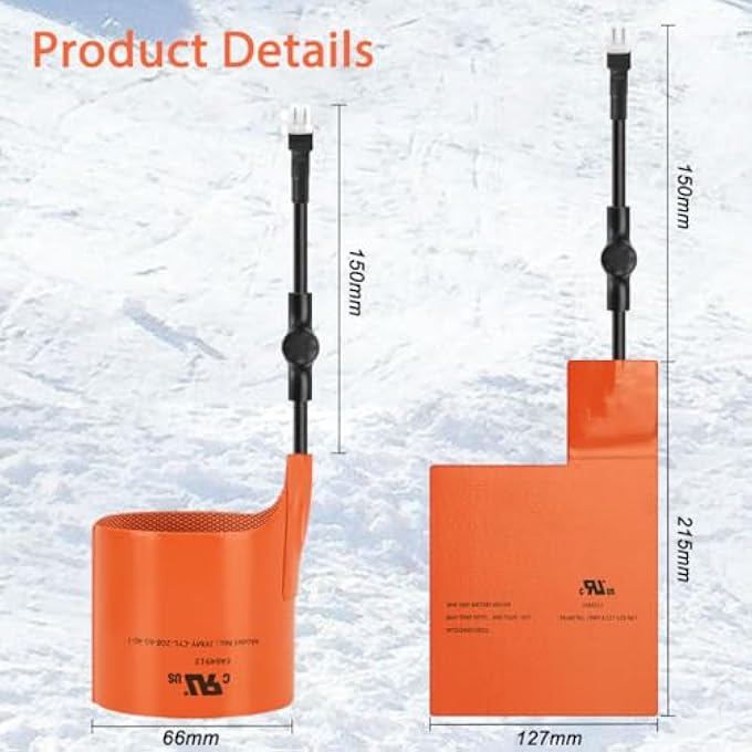 BATTERY HEATER PAD & OIL FILTER HEATER KIT FOR GENERAC, BATTERY WARMER PAD FOR GENERAC 7101, OIL FILTER HEATER FOR GENERAC 7102, 9KW-22KW AIR-COOLED GENERATOR COLD WEATHER MAINTAINCE KIT - Image 2