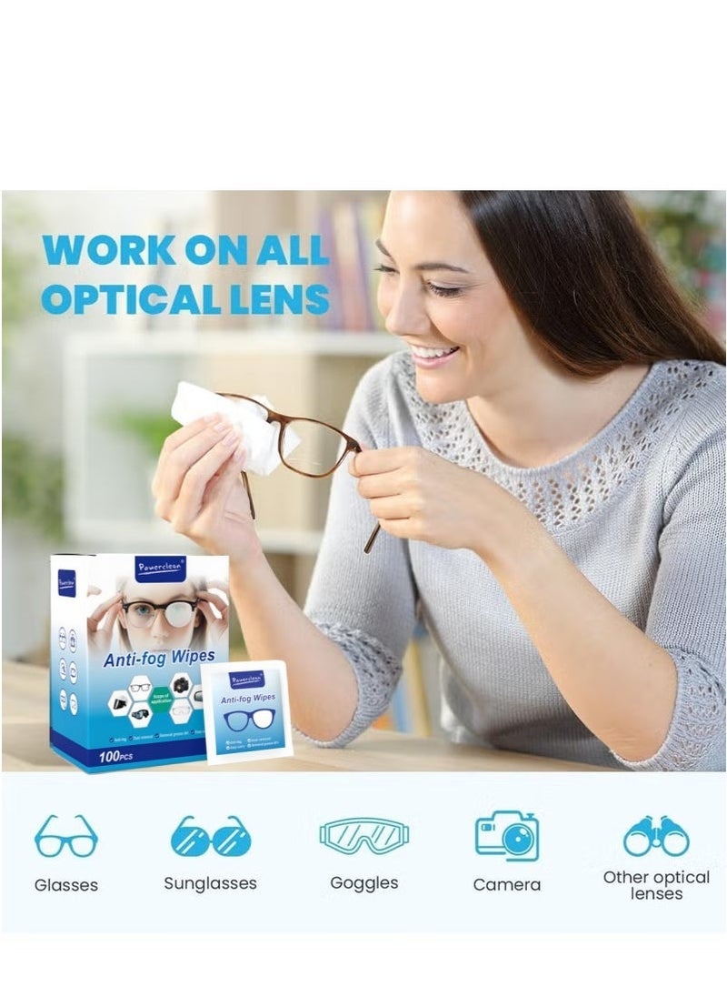 Generic 100 PCS Anti-Fog Cleaning Wipes for Eyeglasses, Camera Lens, and Sunglasses â Individually Wrapped, Streak-Free, and Scratch-Free Lens Cleaning Tissues for Glasses, Goggles, and Phone Screens  - Image 4
