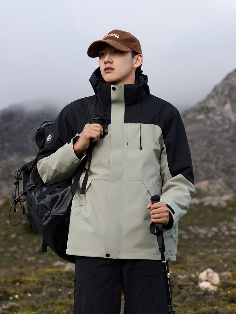 2024 Hard Shell Jacket Women'S Three-In-One Detachable Windproof Waterproof Jacket Men'S Outdoor Hiking Ski Suit - Image 3