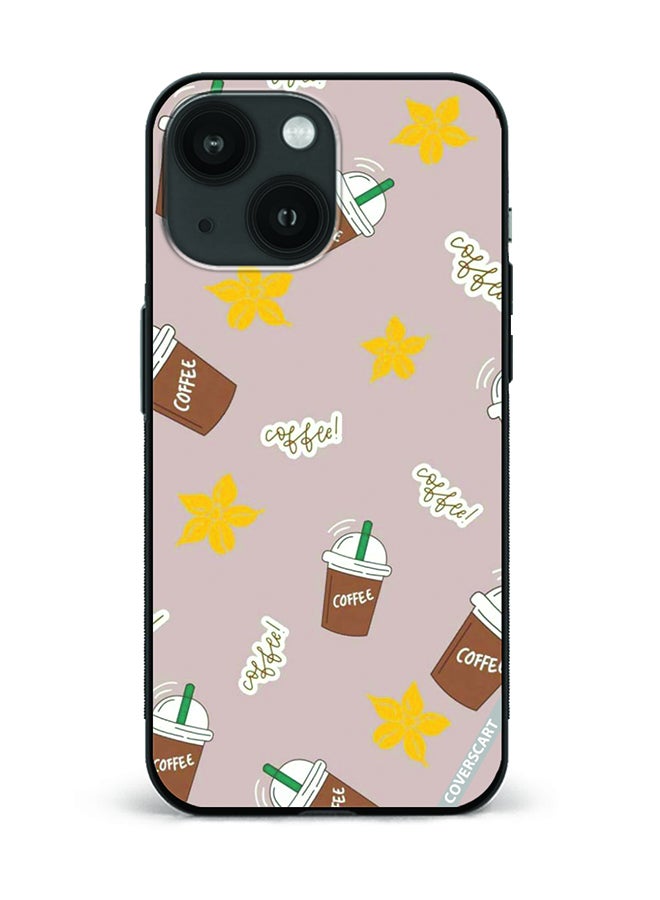 Protective Case Cover For Apple iPhone 15 Plus Coffee Design Multicolour