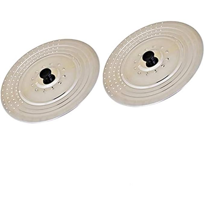Kosma Set Of 2 Piece Stainless Steel Universal Lid Cover With Perforated Steam Outlet  Pot Lid  Pan Lid  25Cm - Image 4