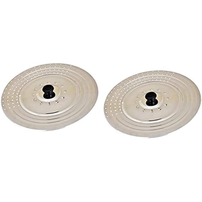 Kosma Set Of 2 Piece Stainless Steel Universal Lid Cover With Perforated Steam Outlet  Pot Lid  Pan Lid  25Cm - Image 2
