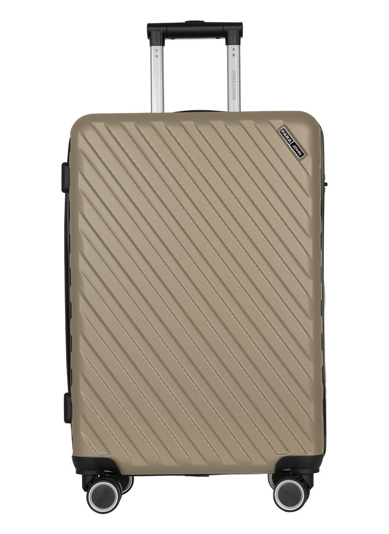 PARAJOHN - Lightweight ABS Hard Side 8 Spinner Wheels Luggage checked-in Trolley Bag with Lock 24 inch - Champagne - Image 1