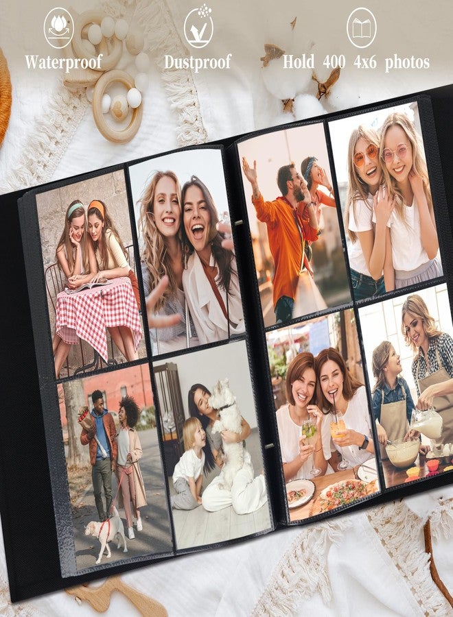 Artmag Fabric Photo Album 4x6 400 Large Capacity for Family Wedding Anniversary Linen Album Holds 400 Vertical Photos (400 Pockets, Beige) - Image 3