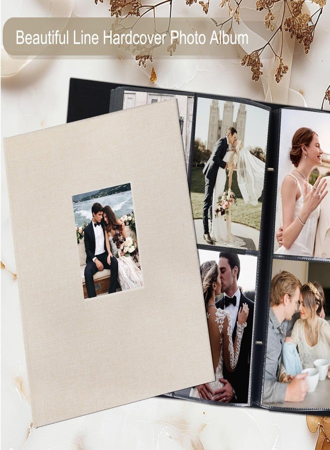 Artmag Fabric Photo Album 4x6 400 Large Capacity for Family Wedding Anniversary Linen Album Holds 400 Vertical Photos (400 Pockets, Beige) - Image 4