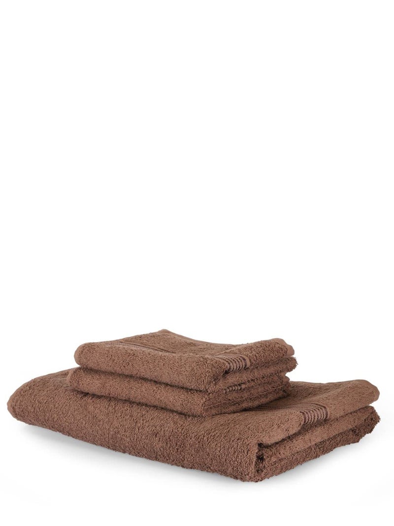 KOPA by Bianca 400 GSM 100% Cotton Soft Terry Towel l 3pc Towel-Mix l Bath Towel for Men l Bath Towel for Women l D`Ross l Brown-Tortilla - Image 3