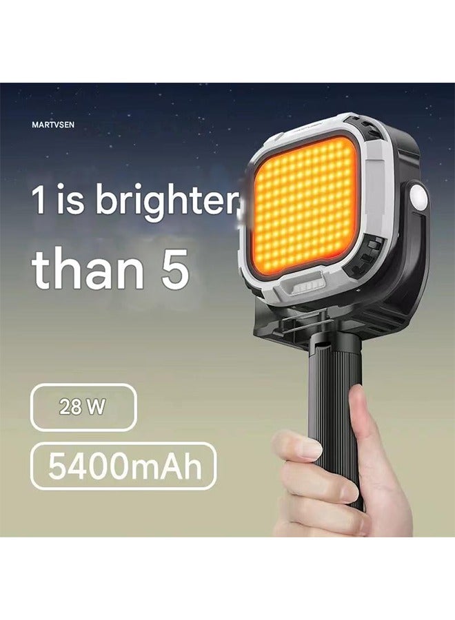إسكدنيا R7 pro ملء الضوء 28 واط المغناطيسي LED الفيديو الضوئي المدمج في بطارية الجراد 5400MA المحمولة ضوء المحمولة مع ضوء تحذير أحمر - Image 1