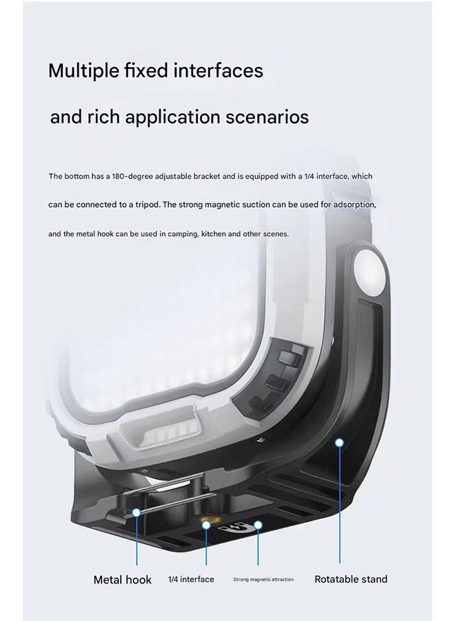 إسكدنيا R7 pro ملء الضوء 28 واط المغناطيسي LED الفيديو الضوئي المدمج في بطارية الجراد 5400MA المحمولة ضوء المحمولة مع ضوء تحذير أحمر - Image 3