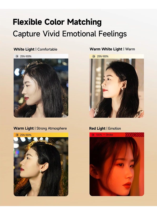 إسكدنيا R7 pro ملء الضوء 28 واط المغناطيسي LED الفيديو الضوئي المدمج في بطارية الجراد 5400MA المحمولة ضوء المحمولة مع ضوء تحذير أحمر - Image 4