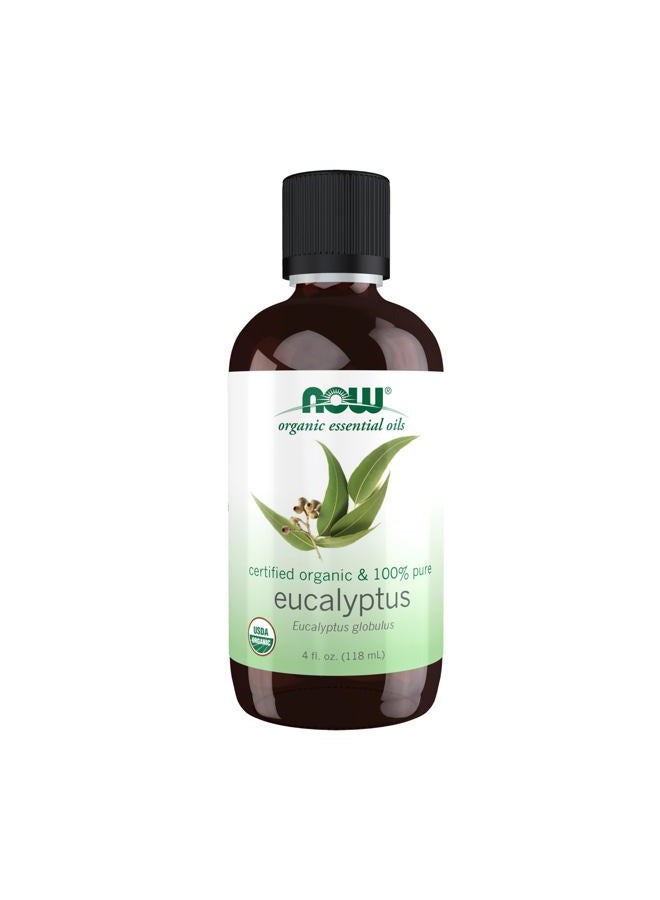 now Essential Oils, Organic Eucalyptus Globulus Oil, Clarifying Aromatherapy Scent, Steam Distilled, 100% Pure, Vegan, Child Resistant Cap, 4-Ounce  - Image 1