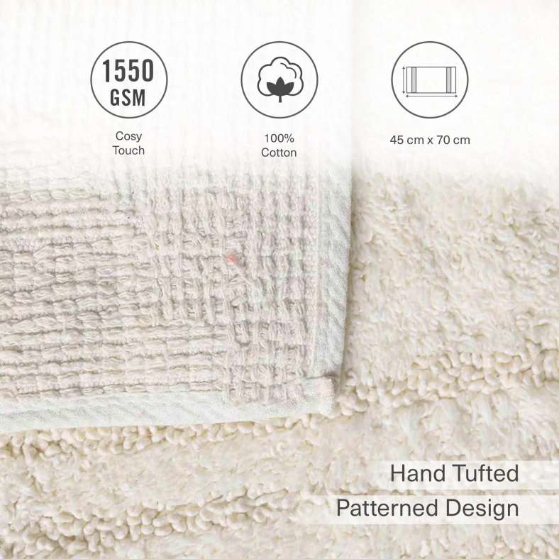 Pan Home Room Essentials Bathmat 45x70cm- Cream - 212RLT9900043 - Image 3
