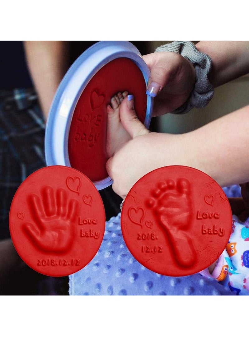 Excefore Baby Handprint Footprint Soft Clay, 14 Pcs Keepsake Ornament Kit, Print Impression Kit for Newborn, Non-Sticky Air Dry Light & Soft Clay, 7 Colors - Image 4