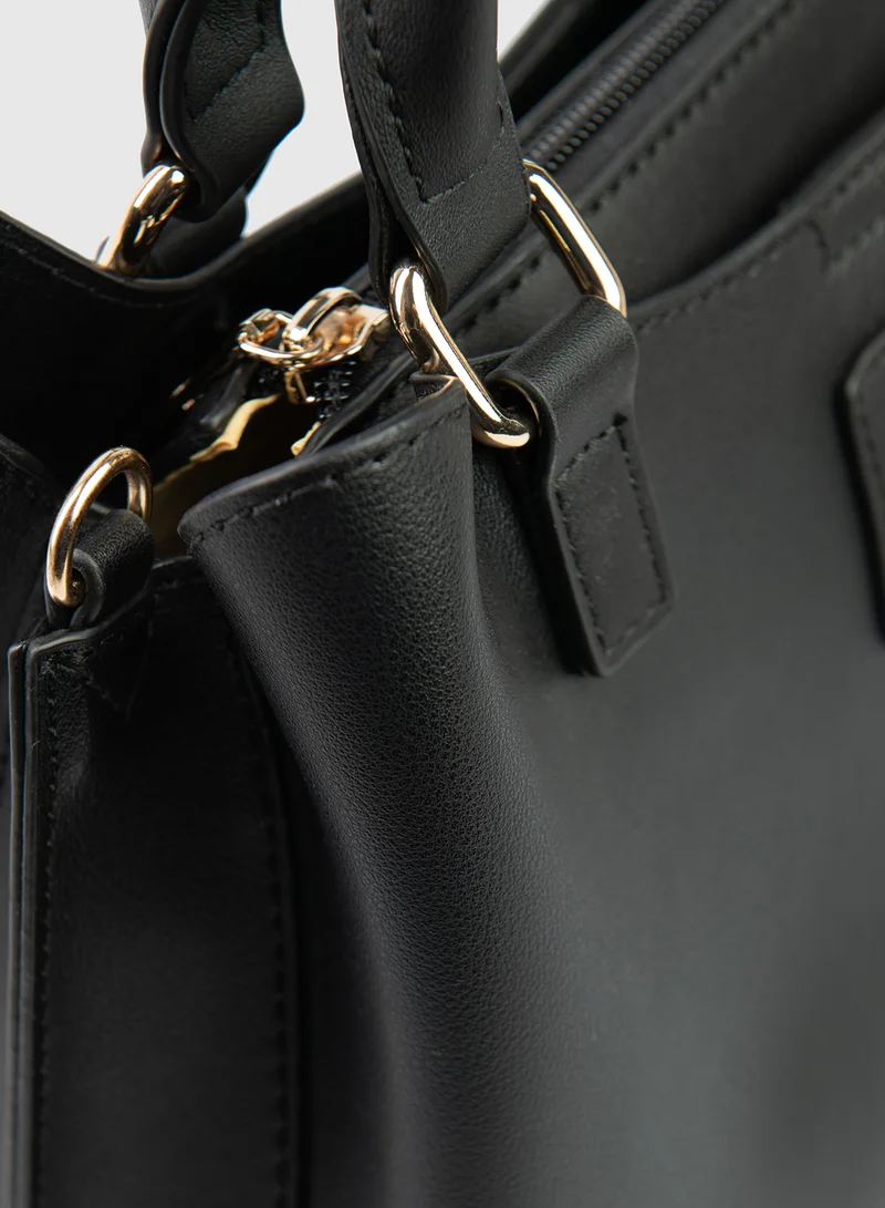 BEVERLY HILLS POLO CLUB Logo Detail Satchel Bag