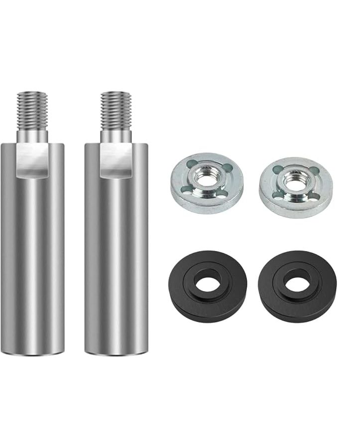 M10 Thread Angle Grinder Extension Rod 2pcs with Flange Lock Nut - Image 1