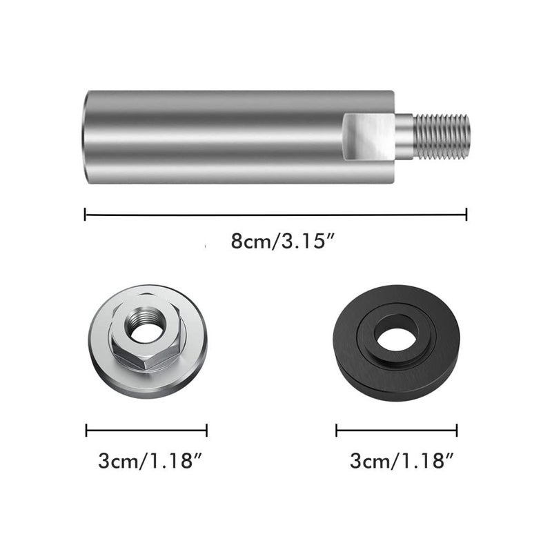 M10 Thread Angle Grinder Extension Rod 2pcs with Flange Lock Nut - Image 3
