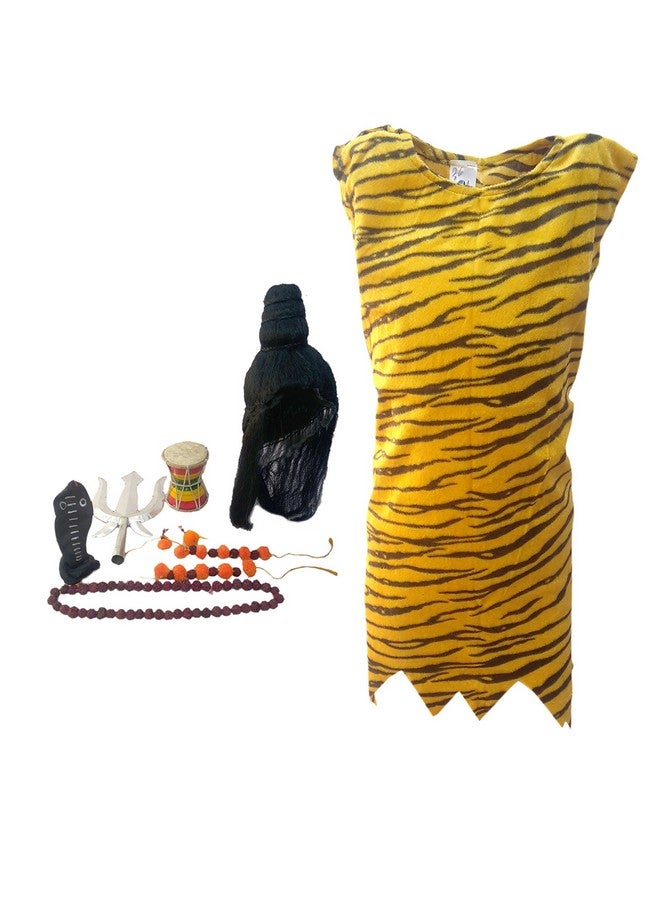 Kaku Fancy Dresses Polyester Lord Shiv Ji Costume For Kids | Mythological Character Dress - 5-6 Years, Multicolor - Image 4