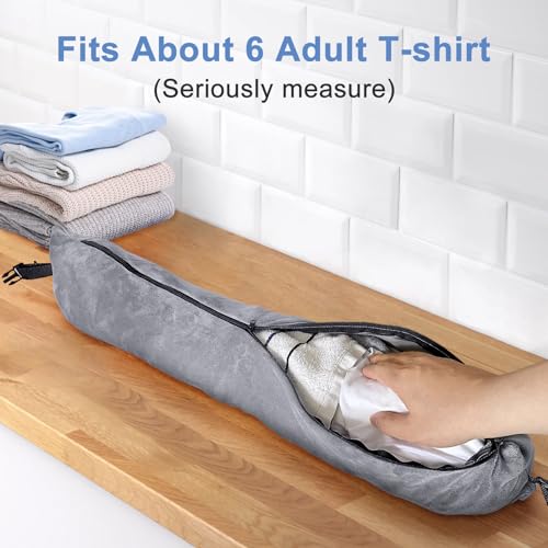 Eppyyo Stuffable Travel Pillow for Extra Luggage, Velvet Travel Neck Pillow Storage Bag with Adjustable Neck Size, Fits About 6 T-Shirts Travel Essentials Multifunctional Sleeping Rest Cushion - Image 2
