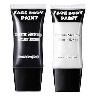 CCbeauty White & Black Face Paint, Cream Face Painting Kit, Professional Water Based Body Paint, Full Coverage Foundation Makeup, Halloween SFX Makeup For Clown Joker Mimes Skeleton Vampire Costume - pzsku/Z40864AC6A2F1229CBF5FZ/45/_/1744137195/7c445791-4a2f-41ac-9b23-729909175261