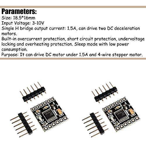 KOOBOOK 5Pcs DRV8833 Motor Drive Module 1.5A Dual H Bridge DC Gear Motor Driver Controller Board - Image 2
