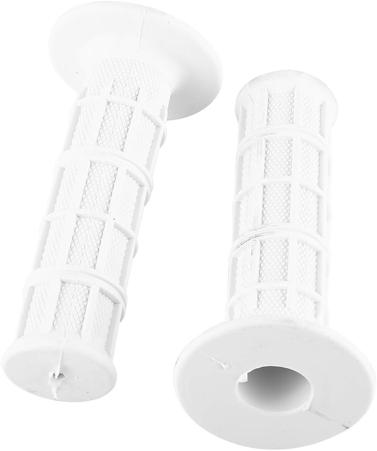 comfrt Motorcycle Grips, Motorcycle 7/8" Hand Grips Silicone Handlebars Anti-Slip (1 Pair) (Color : White) Dirt Bike Grips - Image 1
