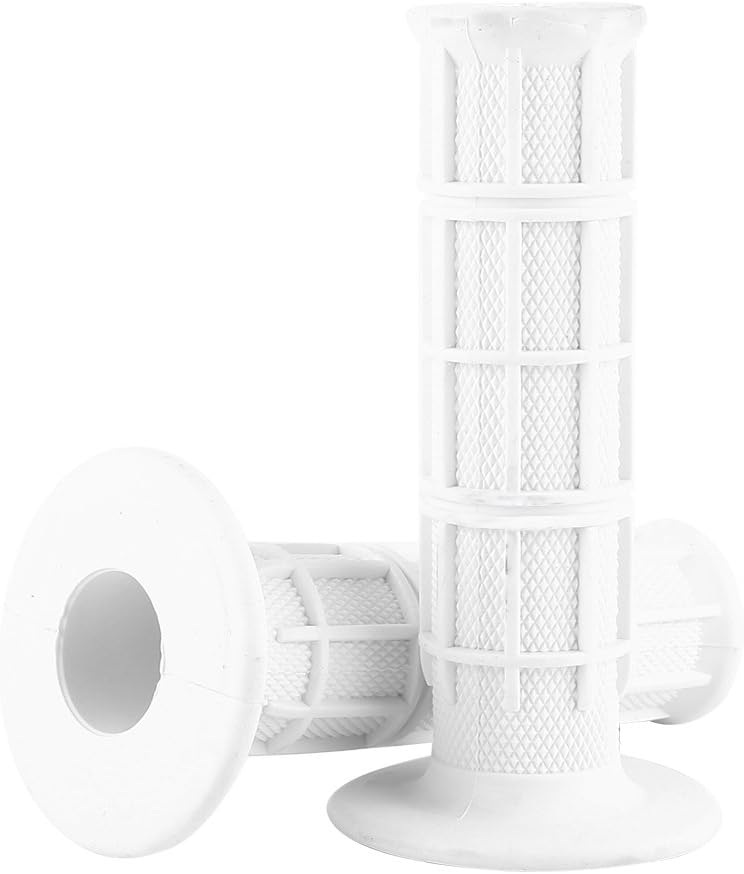 comfrt Motorcycle Grips, Motorcycle 7/8" Hand Grips Silicone Handlebars Anti-Slip (1 Pair) (Color : White) Dirt Bike Grips - Image 2