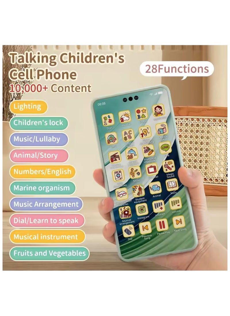 TWEGGON Multi Function Mini Musical Boys Girls Kids Learning Play Smart Cell Mobile Game Phone Kids Phone Toy Assorted Colors  - Image 1