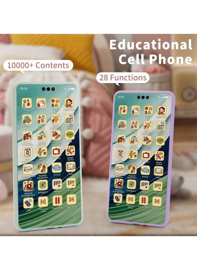 TWEGGON Multi Function Mini Musical Boys Girls Kids Learning Play Smart Cell Mobile Game Phone Kids Phone Toy Assorted Colors  - Image 2