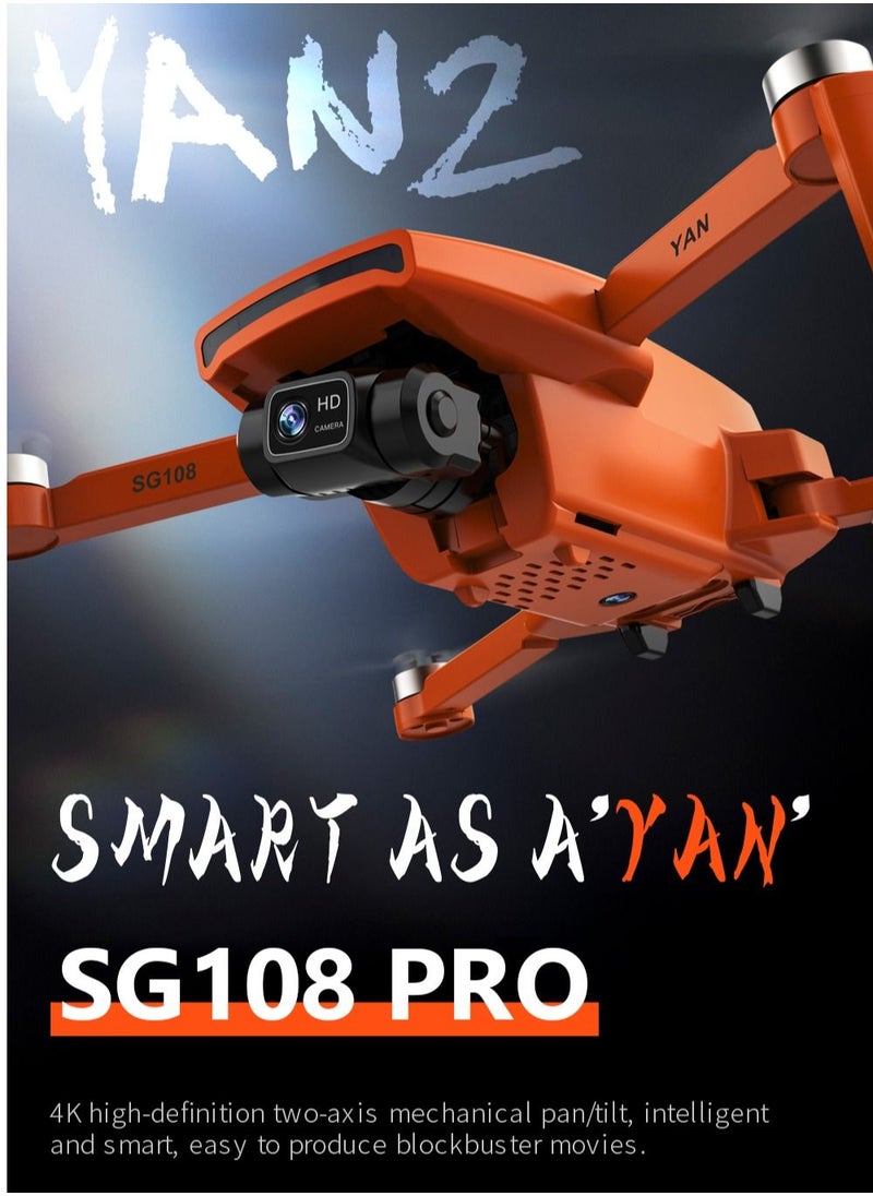 Orange SG108 PRO RC Drone 4K FPV 5G WiFi محرك بدون فرشاة 1 بطارية مع بطاقة ذاكرة 32 جيجابايت