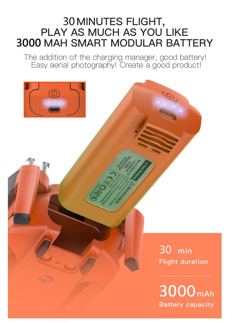 Orange SG108 PRO RC Drone 4K FPV 5G WiFi محرك بدون فرشاة 1 بطارية مع بطاقة ذاكرة 32 جيجابايت