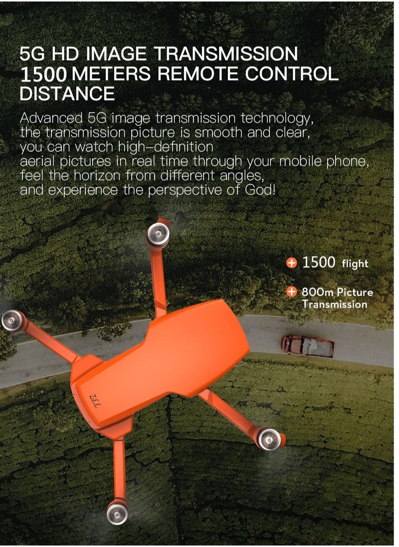 Orange SG108 PRO RC Drone 4K FPV 5G WiFi محرك بدون فرشاة 1 بطارية مع بطاقة ذاكرة 32 جيجابايت