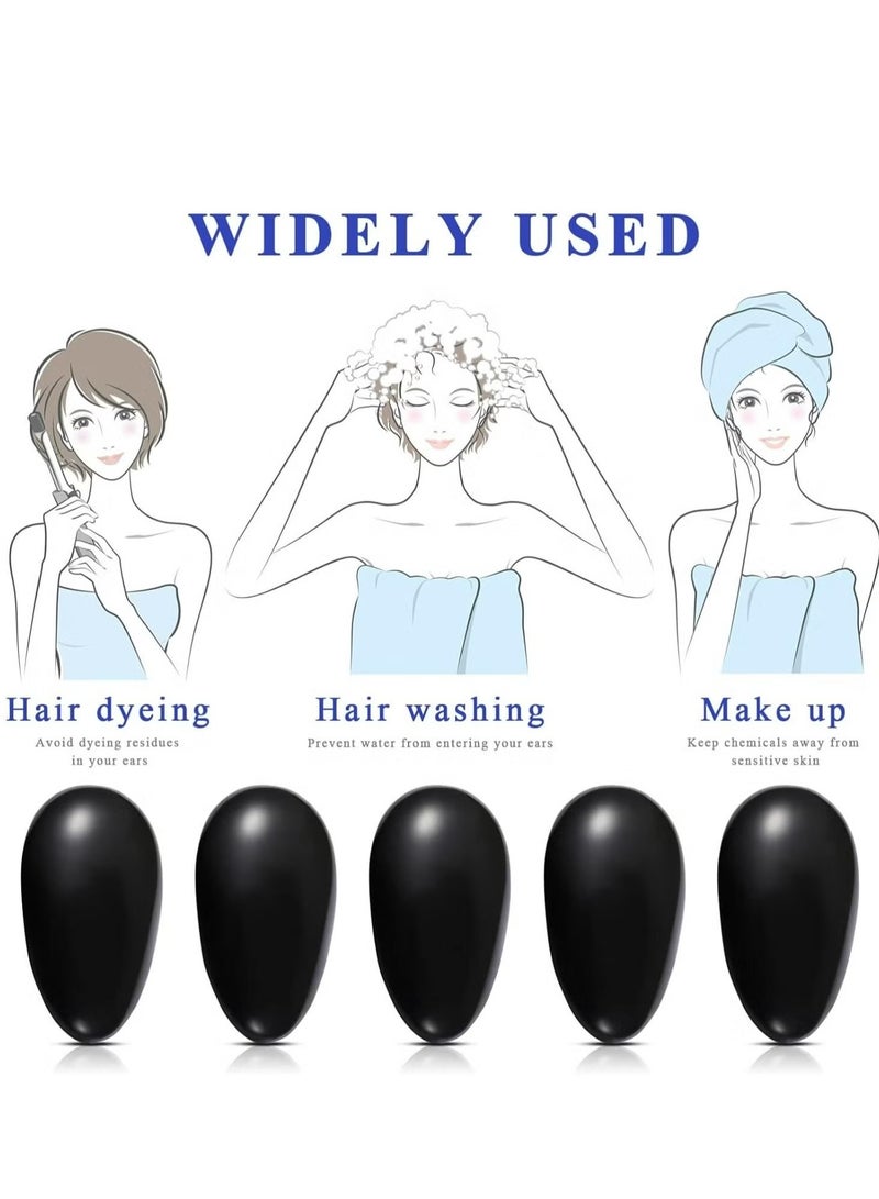 8pcs Black Professionale Hair Salon Ear Cover Pads Sheets Ear Protector Hairdressing Dye Coloring Caps Ear Prtotection Earmuff for Hair Salon Hair Coloring Hair Treatment  - Image 2