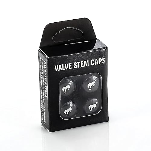Ford Bronco Black Plastic Tire Valve Stem Cap Covers (Pack of 5) - Image 2