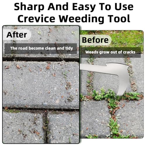 HASTHIP® Stainless Steel Manual Weeder Garden Tool with Wooden Handle, 11.8-Inch Hand Weeding and Digging Tool, Durable Small Axe Function for Precise Gardening Tasks and Versatile Plant Care - Image 5
