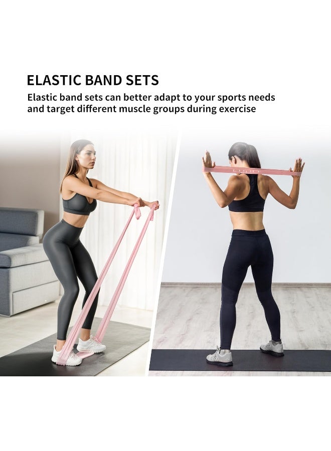PROIRON 2 in 1 Resistance Bands Set - Includes Resistance Loop Bands, Physical Therapy Bands for Home Fitness, Stretching, Strength Training, Physical Therapy, Elastic Workout Bands for Whole Body - Image 2
