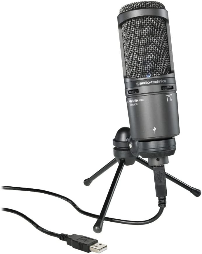 Audio-Technica AT2020USB+ Cardioid Condenser USB Microphone with High-Output Internal Headphone and Mix Control - Image 1