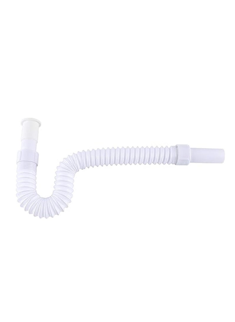 Generic - Flexible Extension Drain Pipe, Angle Simple Flexible 1-1/4" Extension Hose, Bathroom Sink Expanded Tube, Lavatory Sink Tailpiece, Tail Pipe Extension For Vessel Sink, Length Of 14-9/16" To 33-1/16" - Image 1
