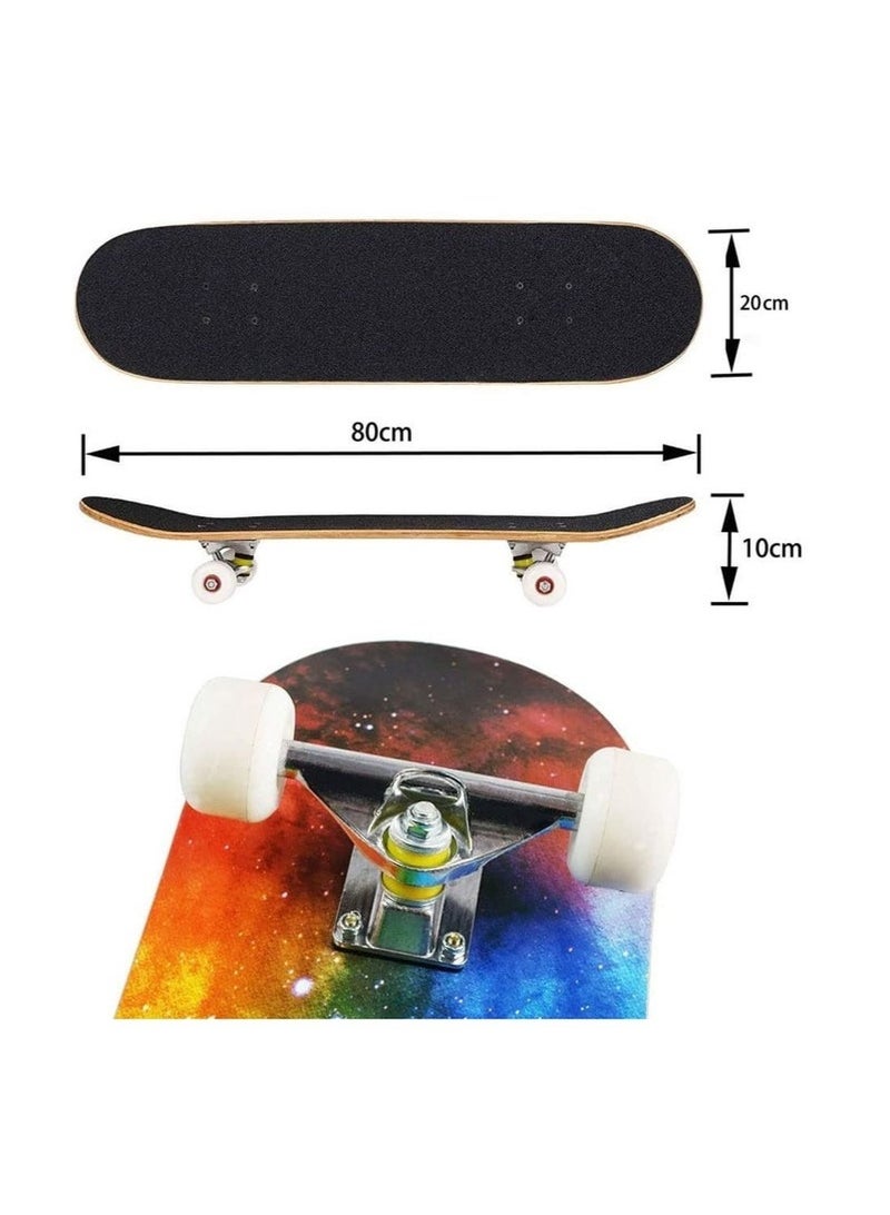 Arabest Skateboard - Skateboards for Beginners 80 x 20cm Complete Standard Skateboard for Girls and Boys, 7 Layer Maple Double Kick Concave Skateboard for Kids and Adults - Image 5