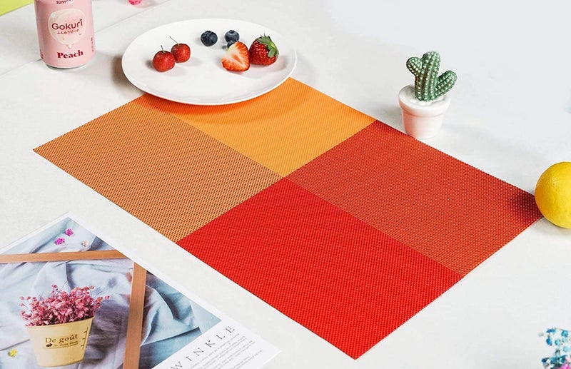 EARTHCONE Placemats for Dining Table PVC Table Mats Placemats Washable Dining MatKitchen Placemats - Image 2